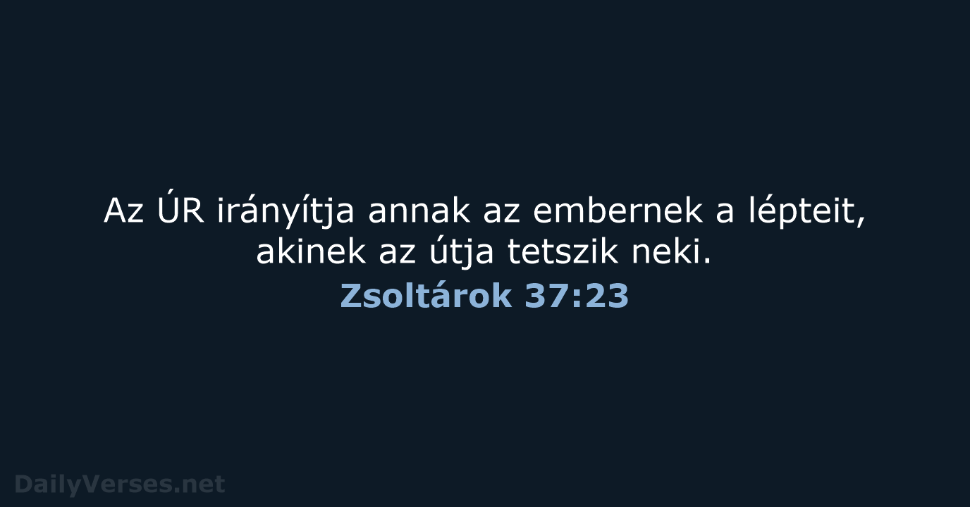 Zsoltárok 37:23 - UF