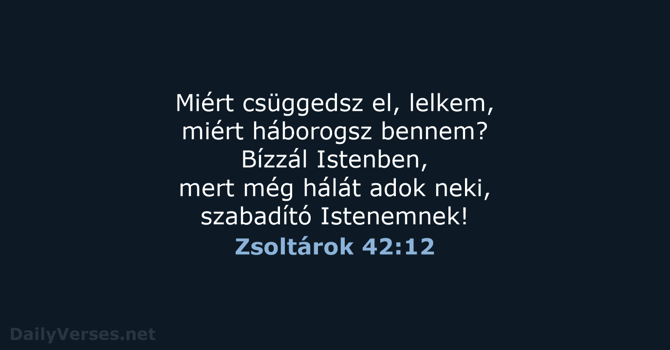 Zsoltárok 42:12 - UF