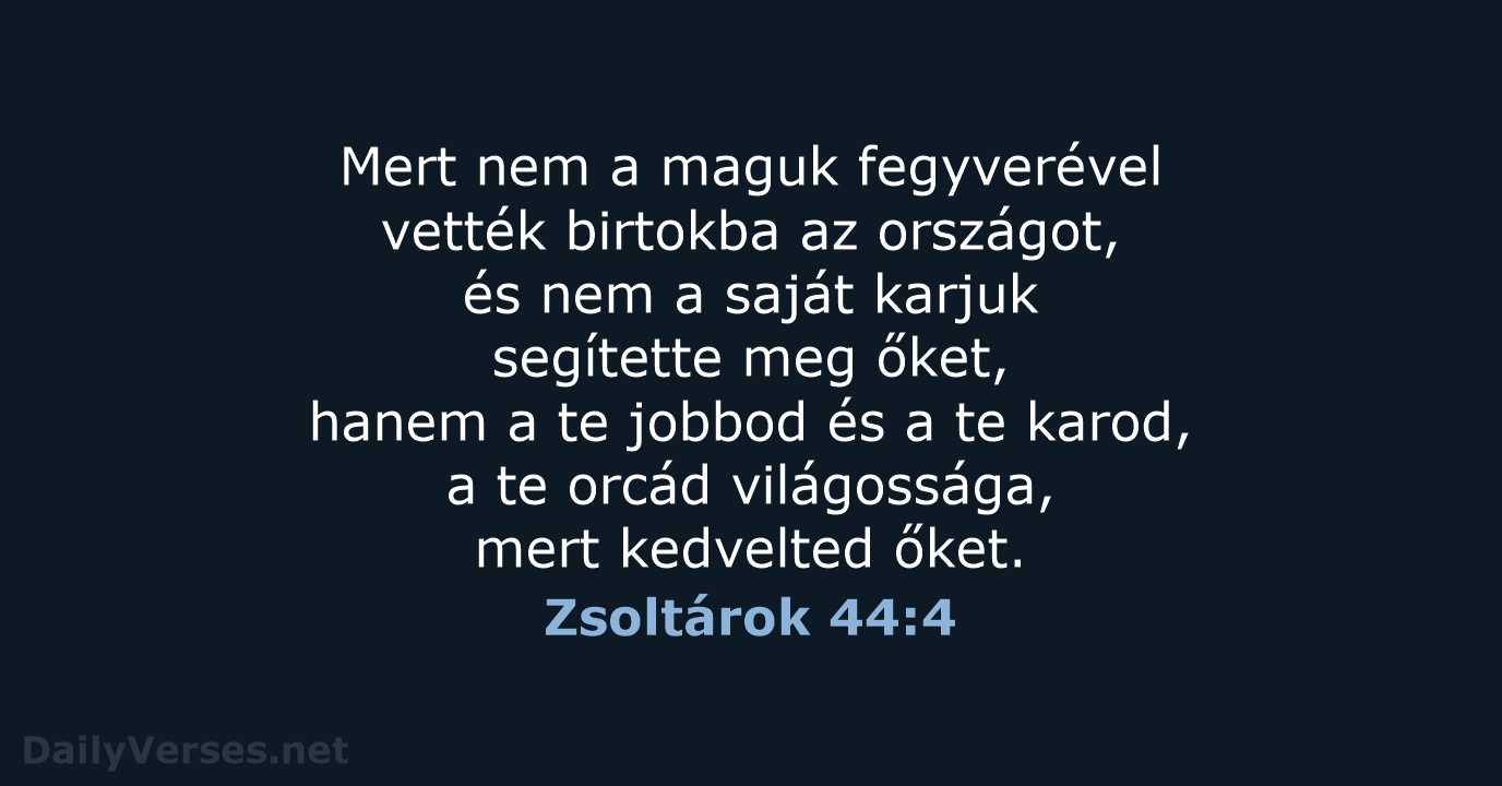 Zsoltárok 44:4 - UF