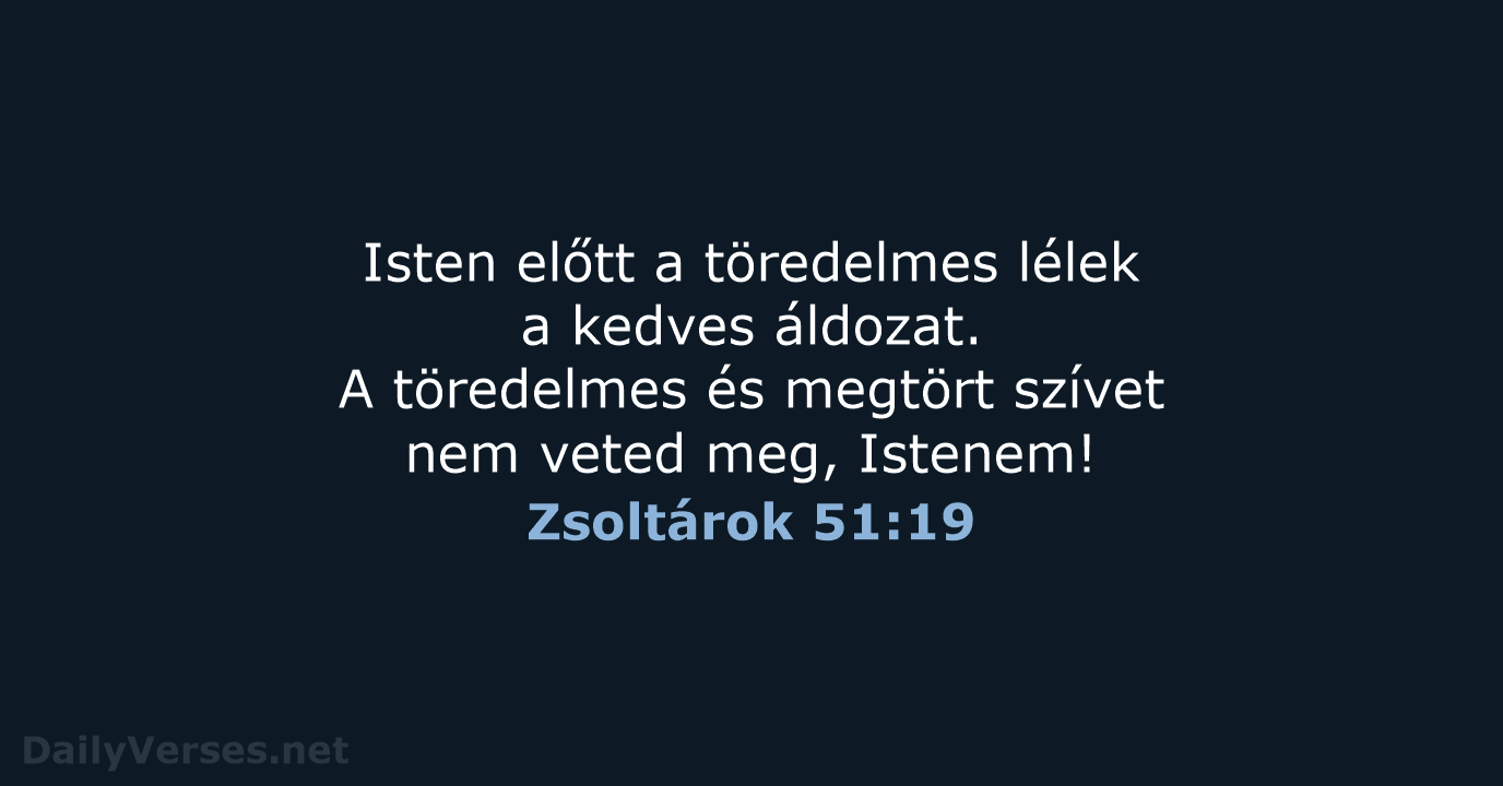 Zsoltárok 51:19 - UF