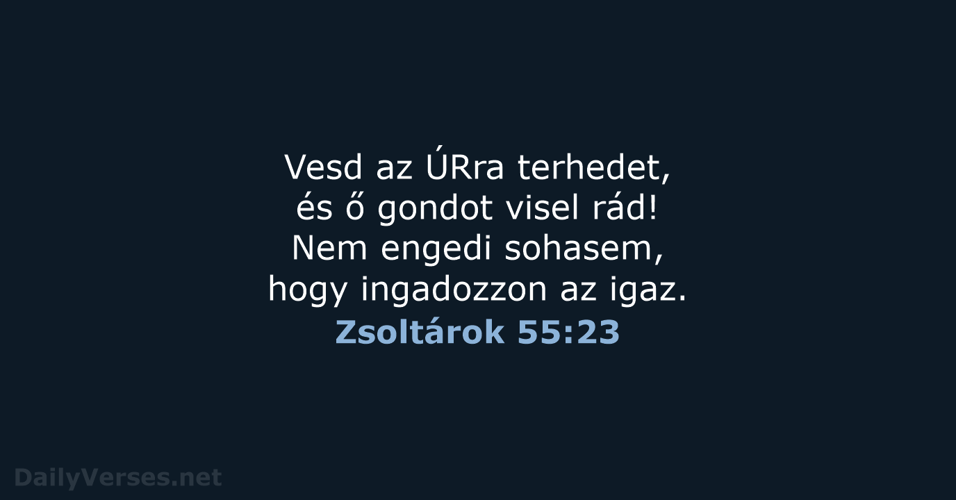 Zsoltárok 55:23 - UF