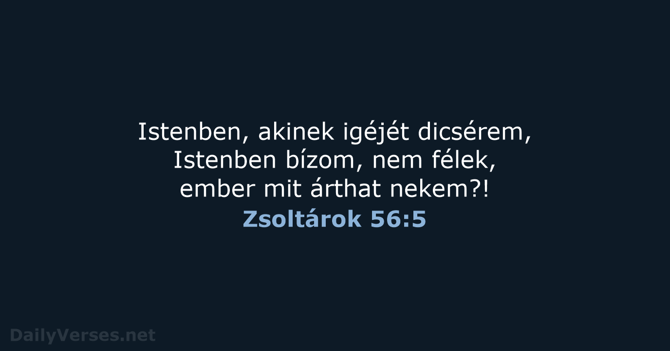 Zsoltárok 56:5 - UF