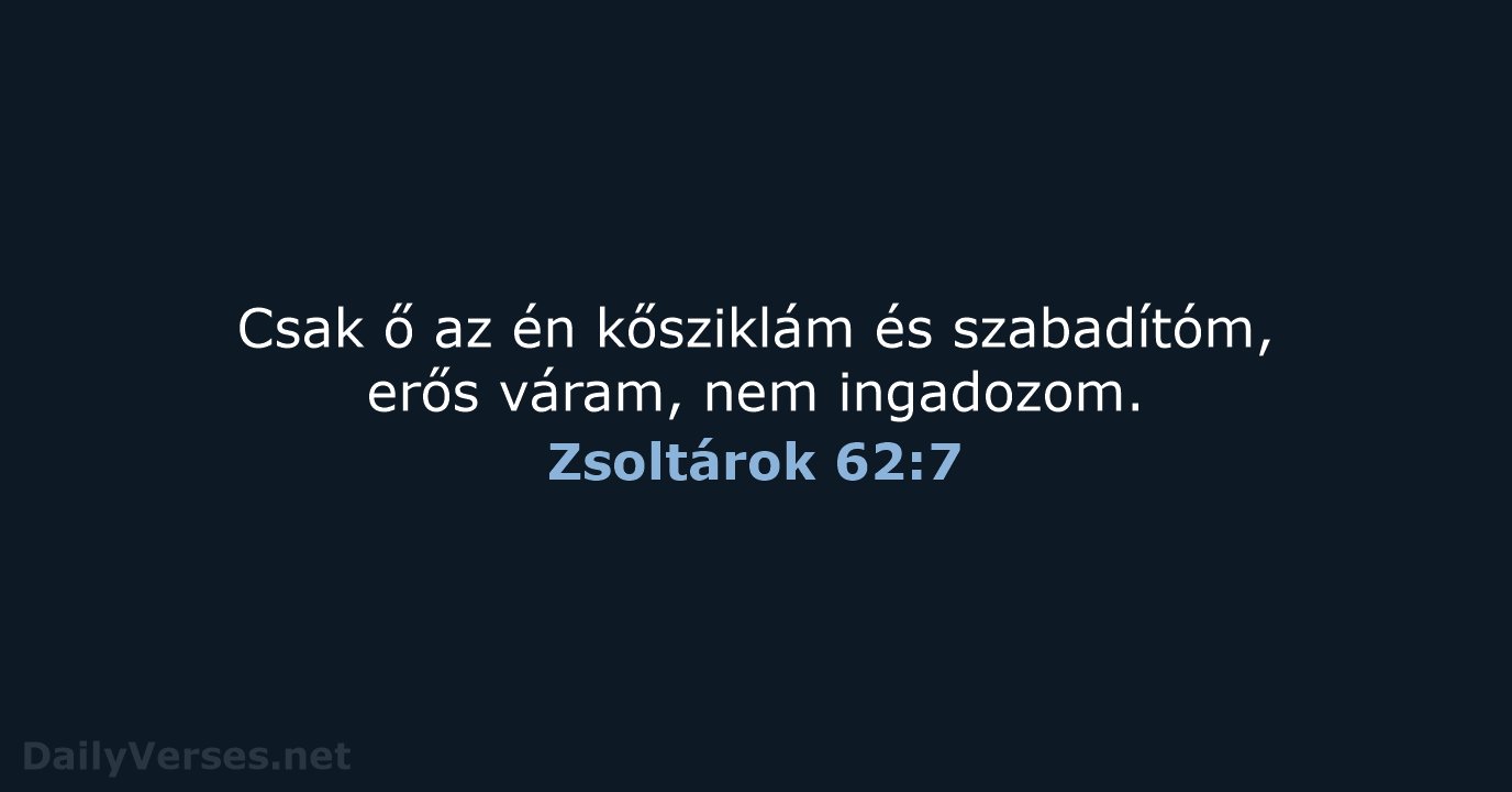 Zsoltárok 62:7 - UF