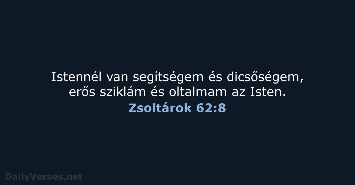 Zsoltárok 62:8 - UF