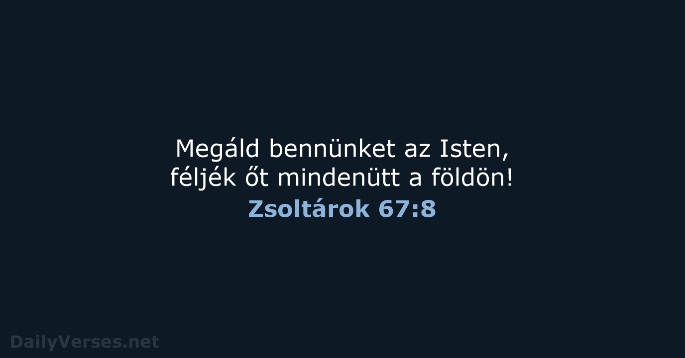 Zsoltárok 67:8 - UF