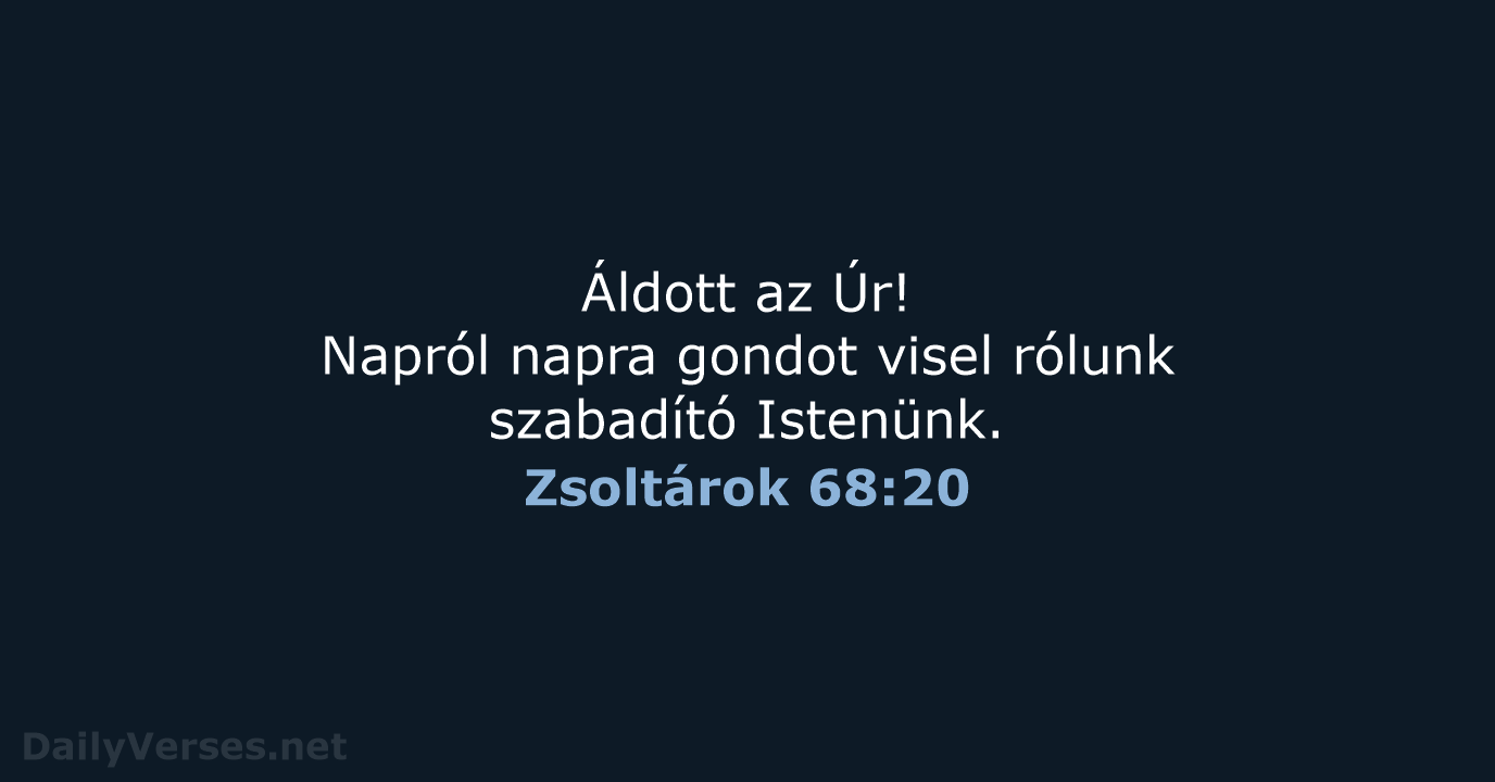 Zsoltárok 68:20 - UF