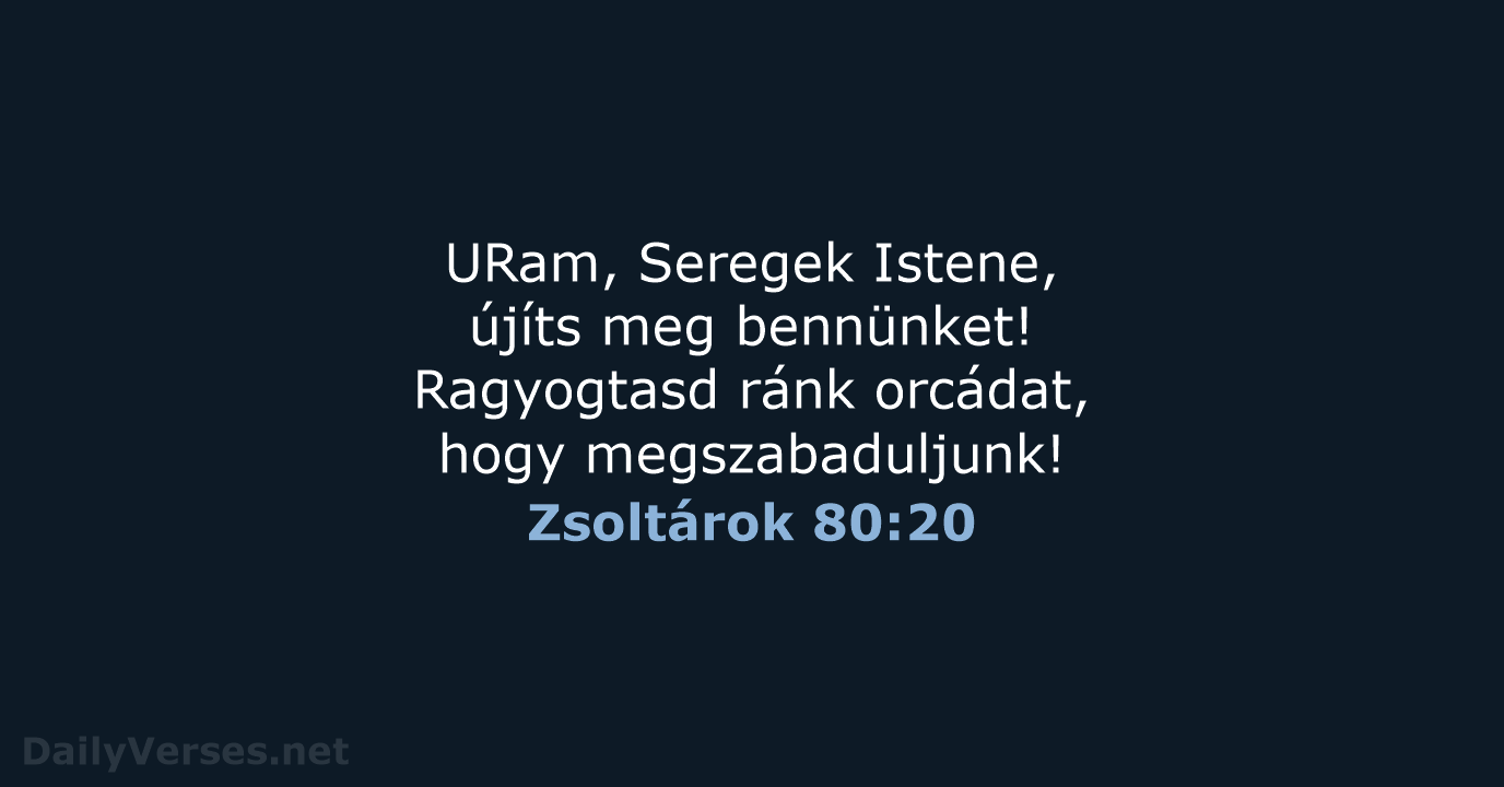 Zsoltárok 80:20 - UF