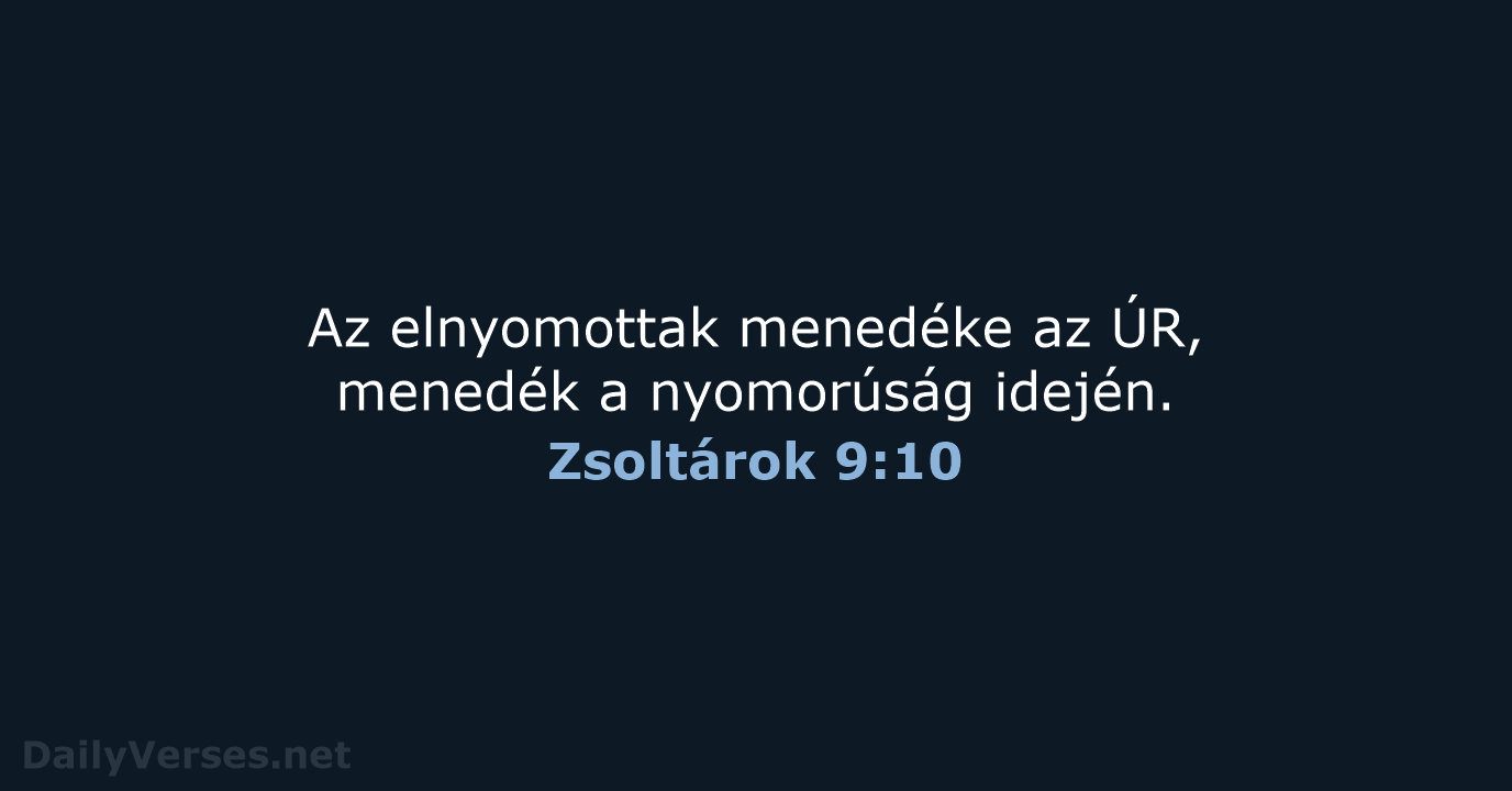 Zsoltárok 9:10 - UF