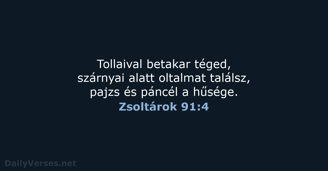 Zsoltárok 91:4 - UF