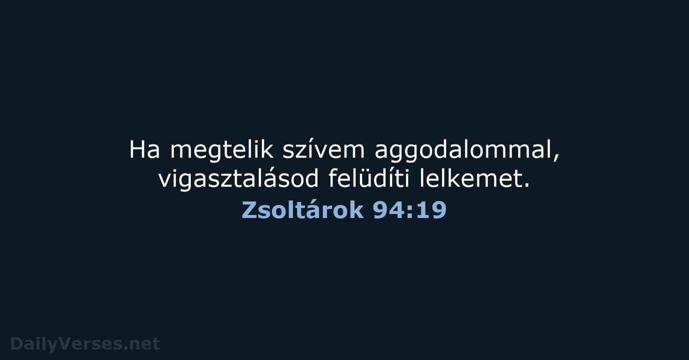 Zsoltárok 94:19 - UF