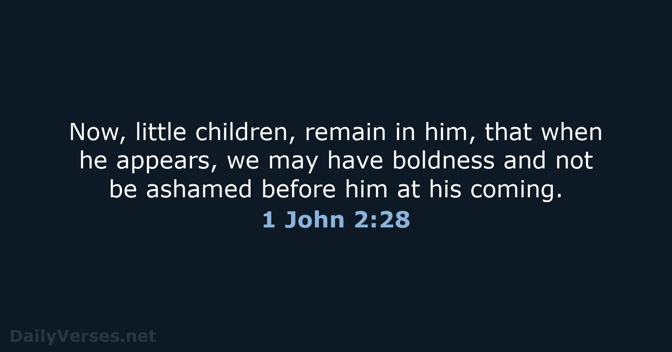 1 John 2:28 - WEB