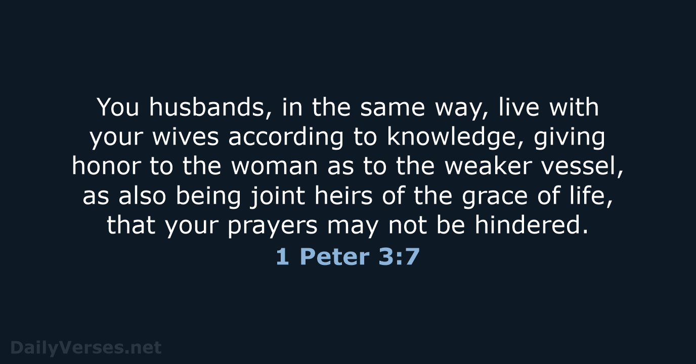 1 Peter 3:7 - WEB