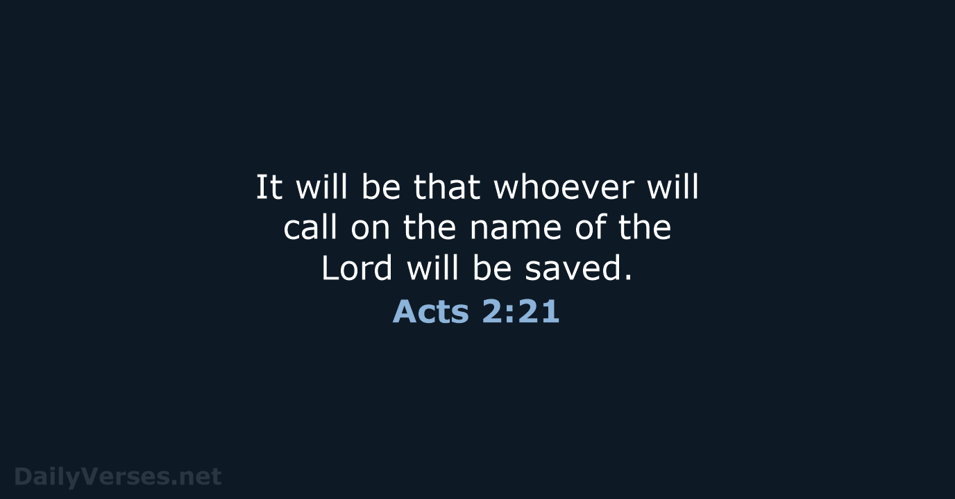 Acts 2:21 - WEB