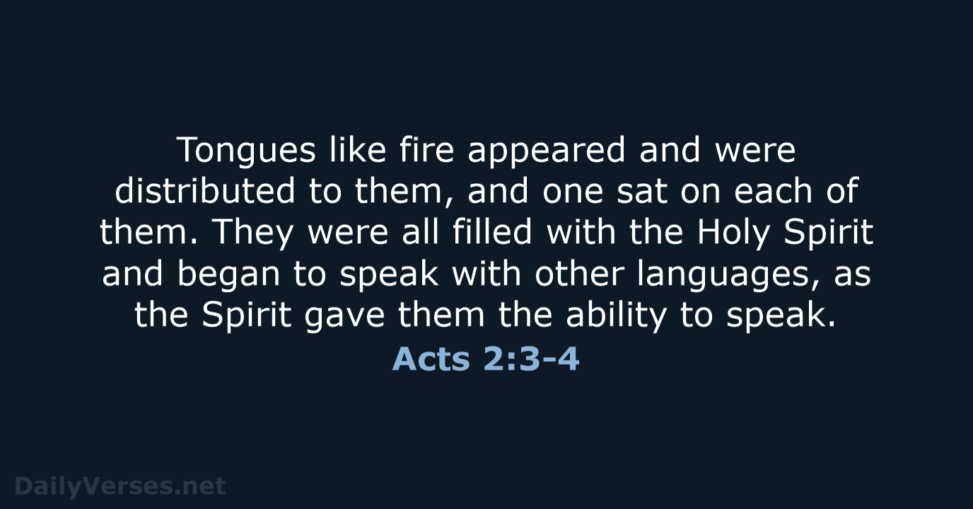Acts 2:3-4 - WEB