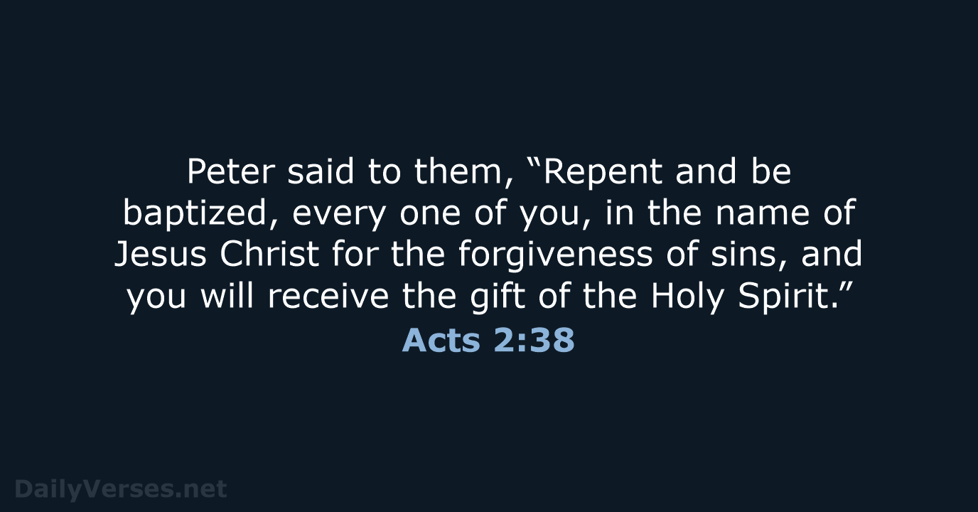 Acts 2:38 - WEB