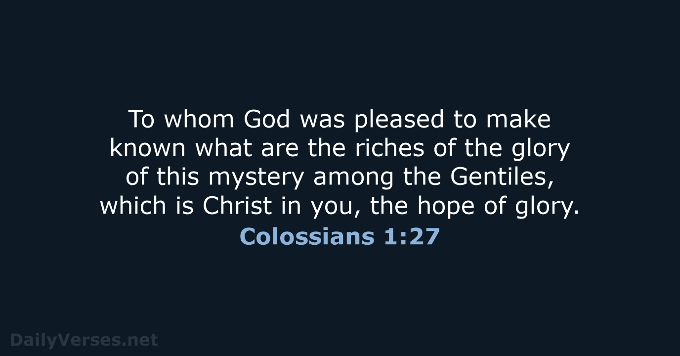 Colossians 1:27 - WEB