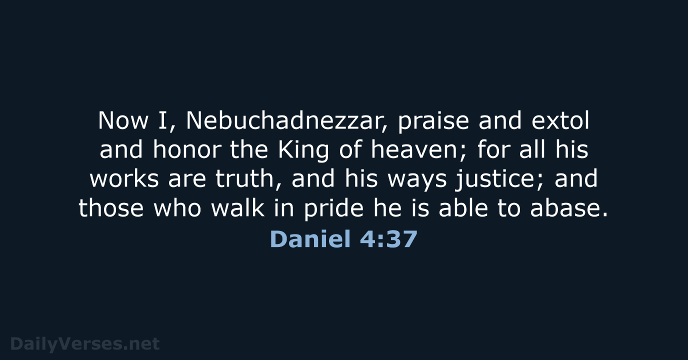 Daniel 4:37 - WEB