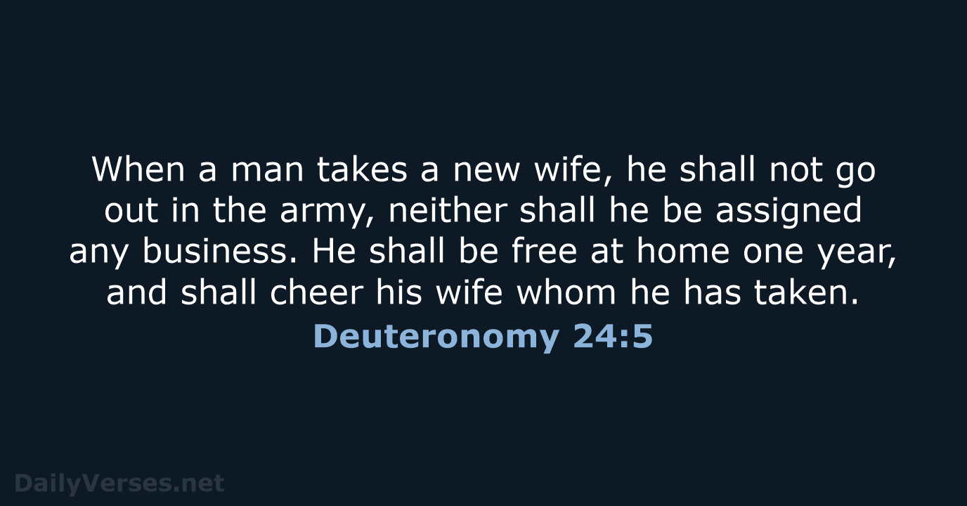 Deuteronomy 24:5 - WEB