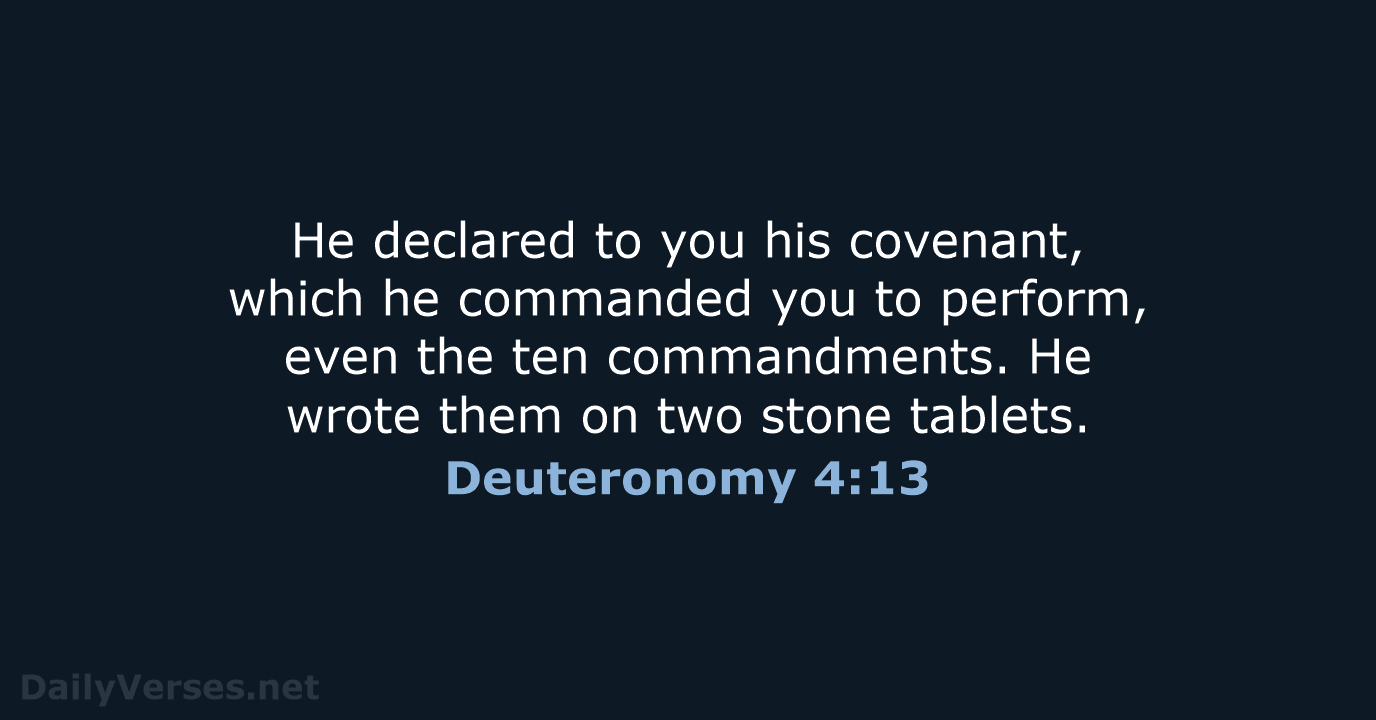 Deuteronomy 4:13 - WEB