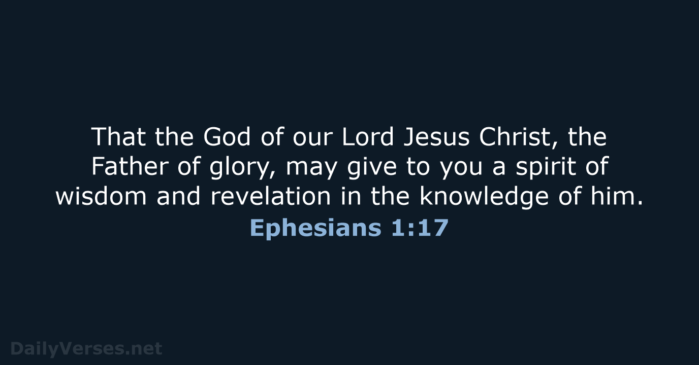 Ephesians 1:17 - WEB