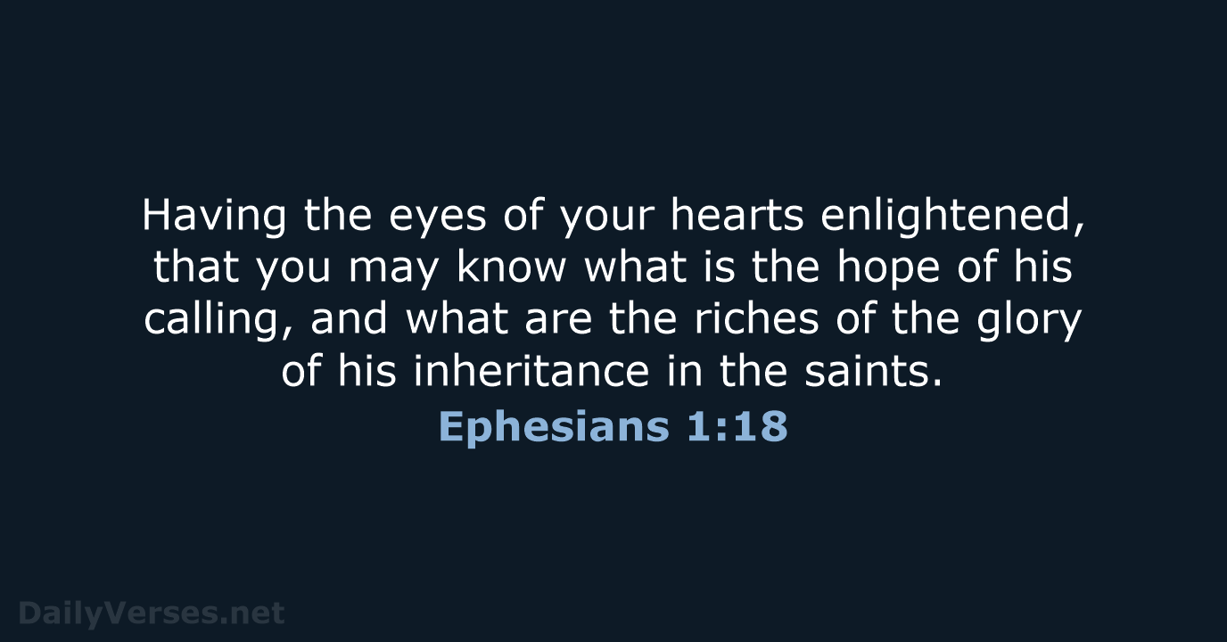 Ephesians 1:18 - WEB