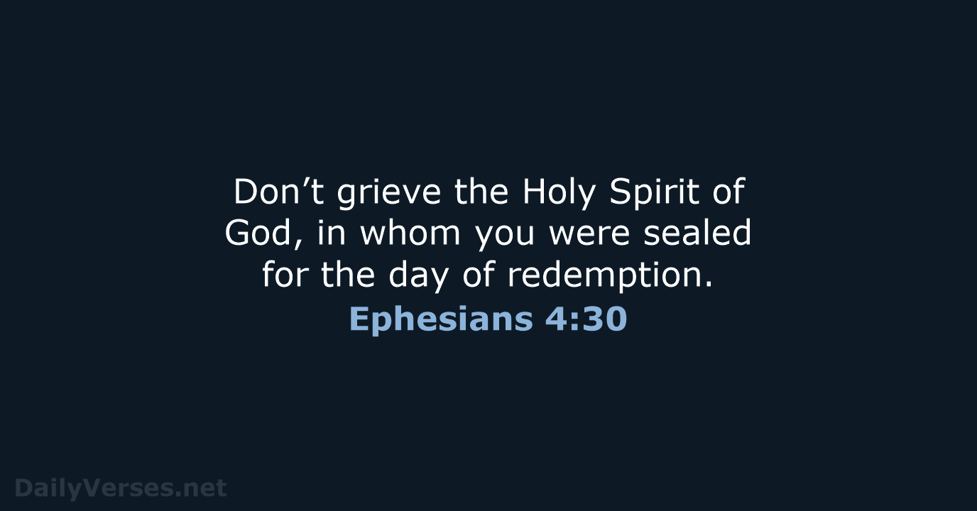 Ephesians 4:30 - WEB