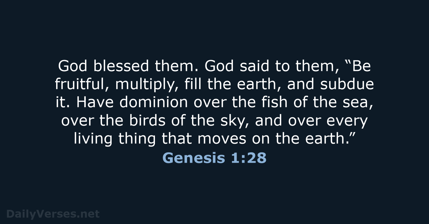 Genesis 1:28 - WEB