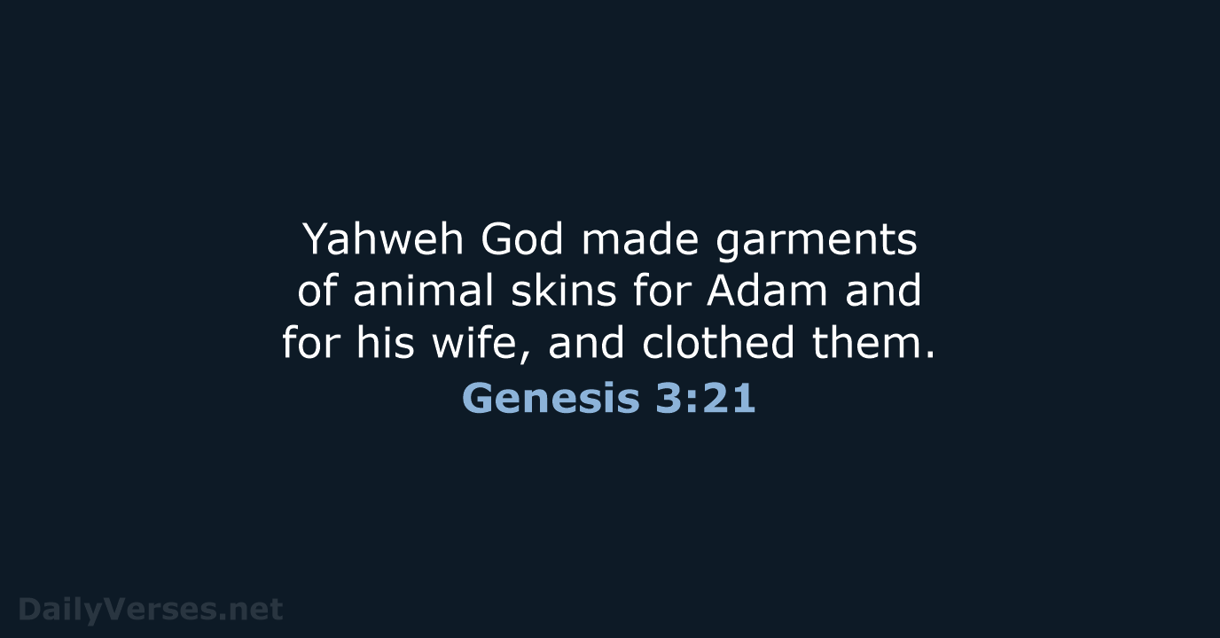 Genesis 3:21 - WEB