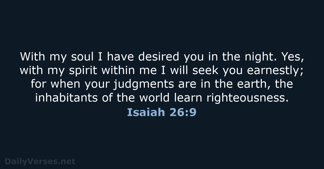 Isaiah 26:9 - WEB