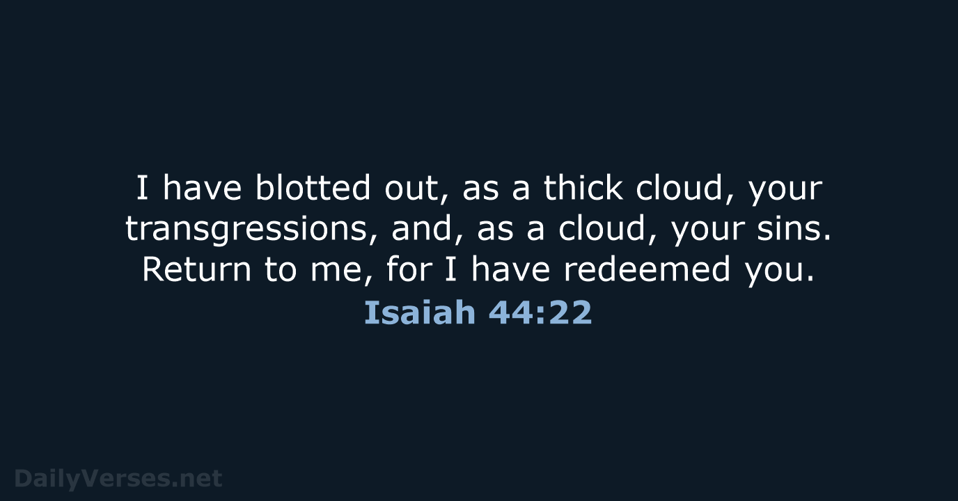 Isaiah 44:22 - WEB