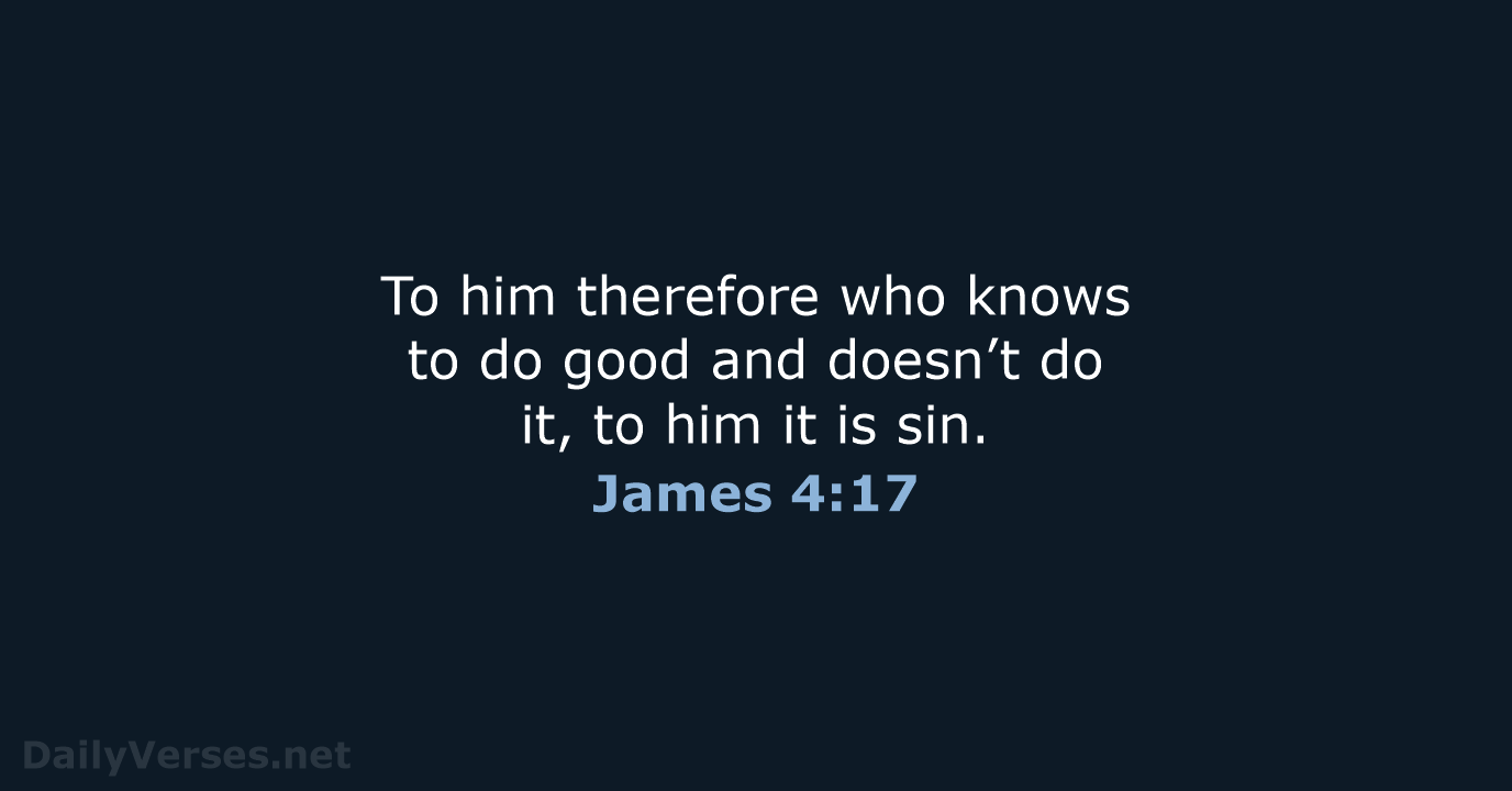 James 4:17 - WEB