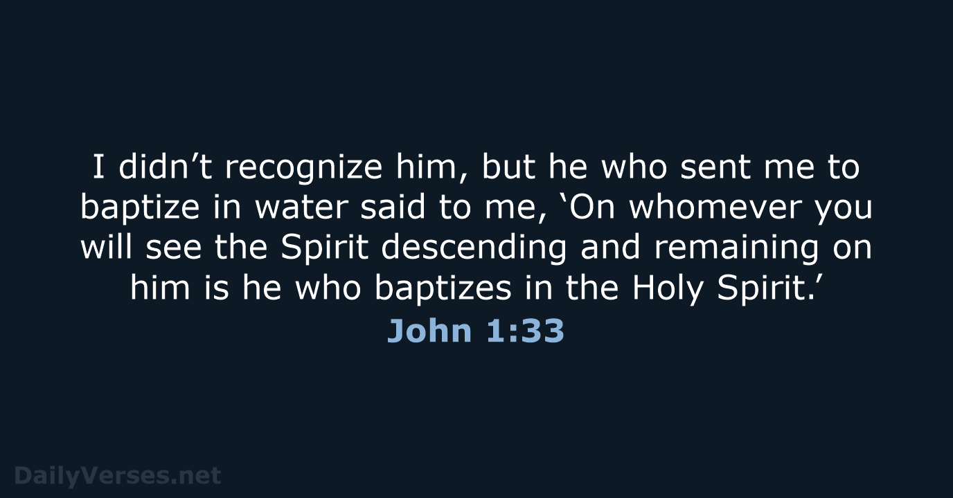 John 1:33 - WEB