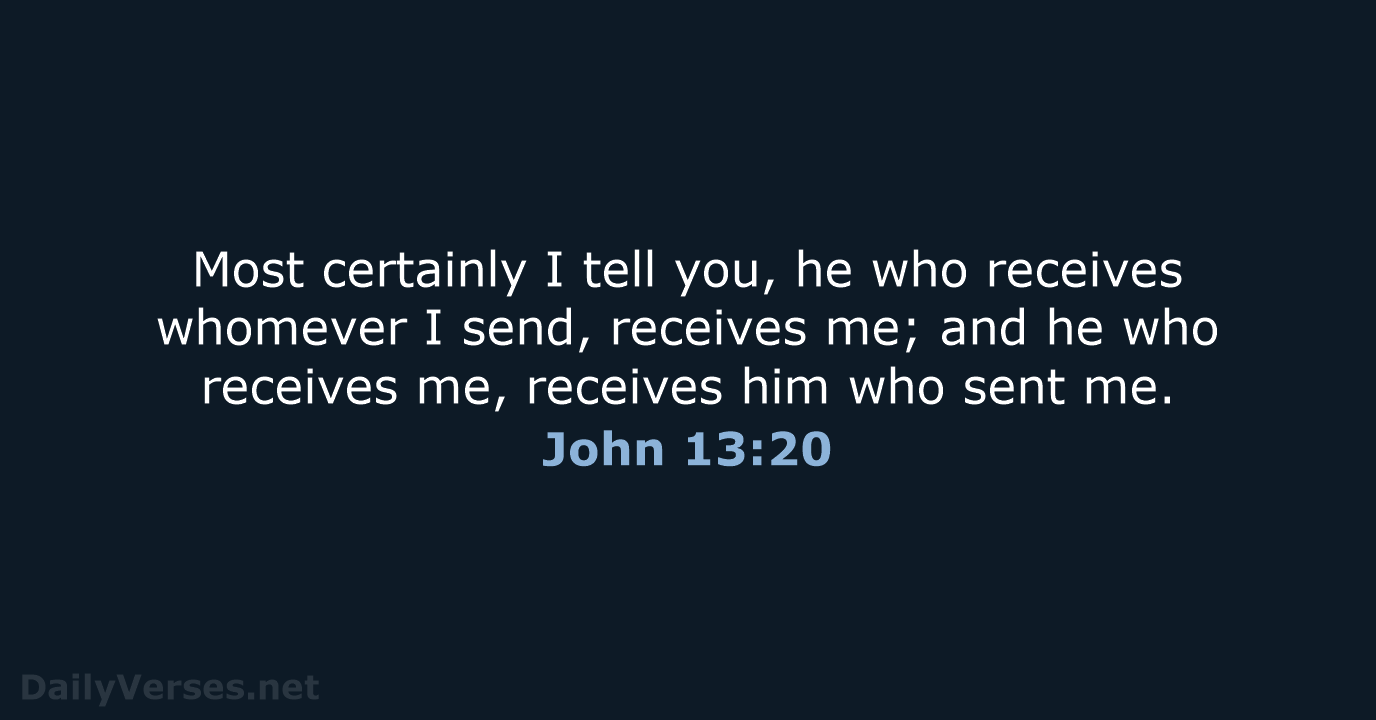 John 13:20 - WEB