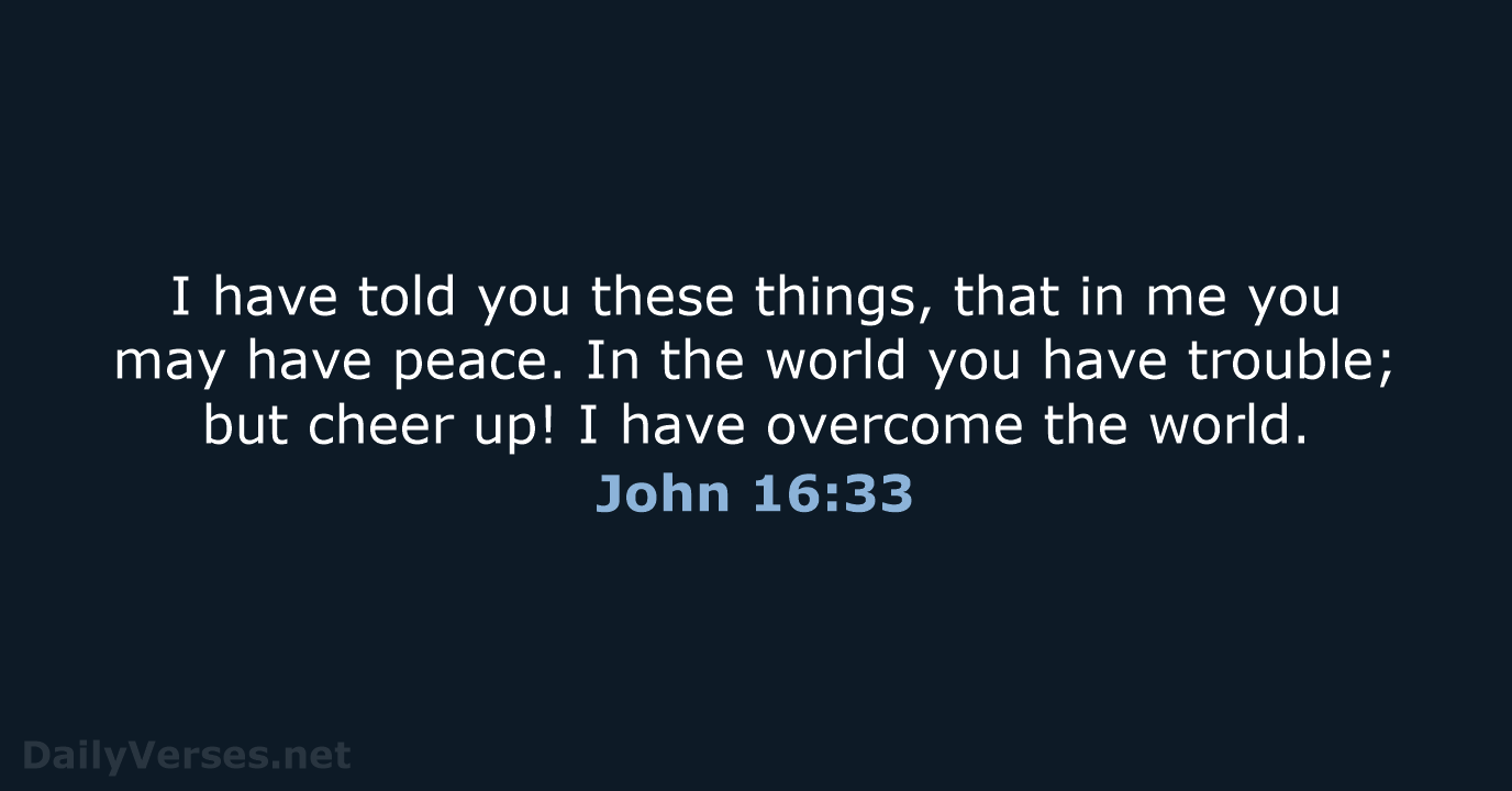John 16:33 - WEB