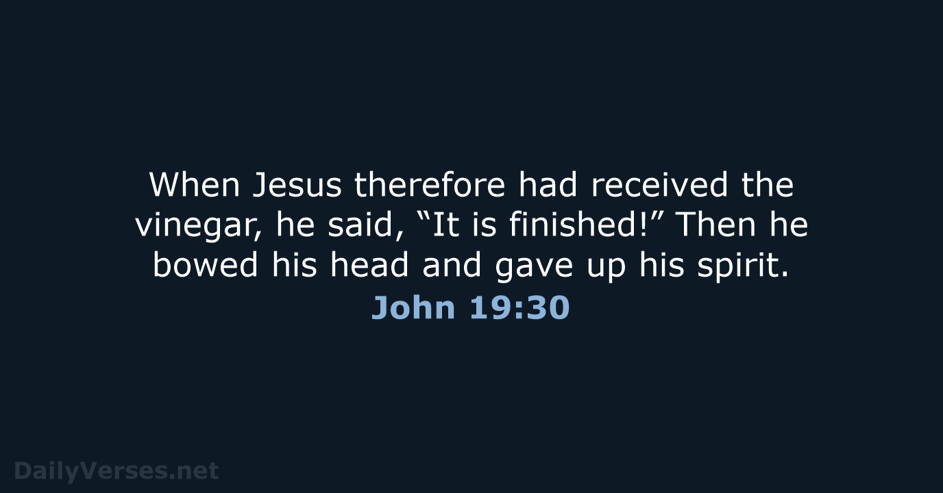 John 19:30 - WEB
