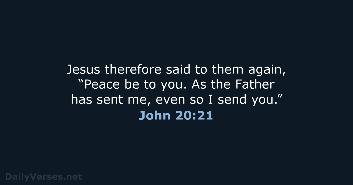 John 20:21 - WEB