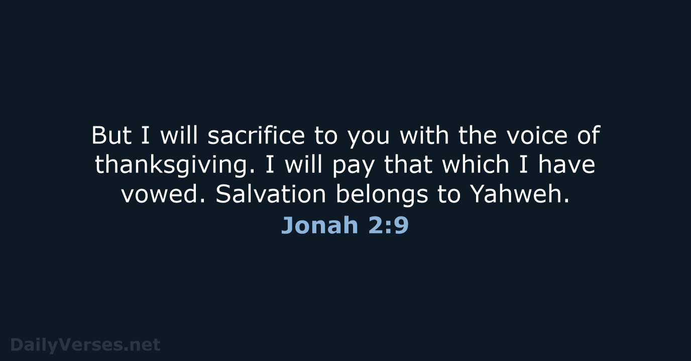 Jonah 2:9 - WEB