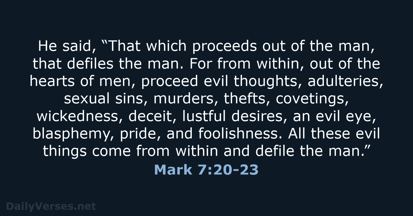 Mark 7 20 23 Bible Verse WEB DailyVerses