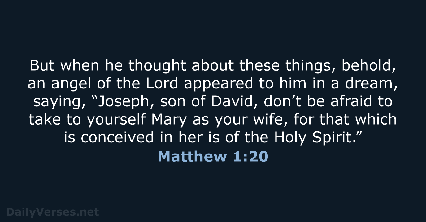 Matthew 1:20 - WEB