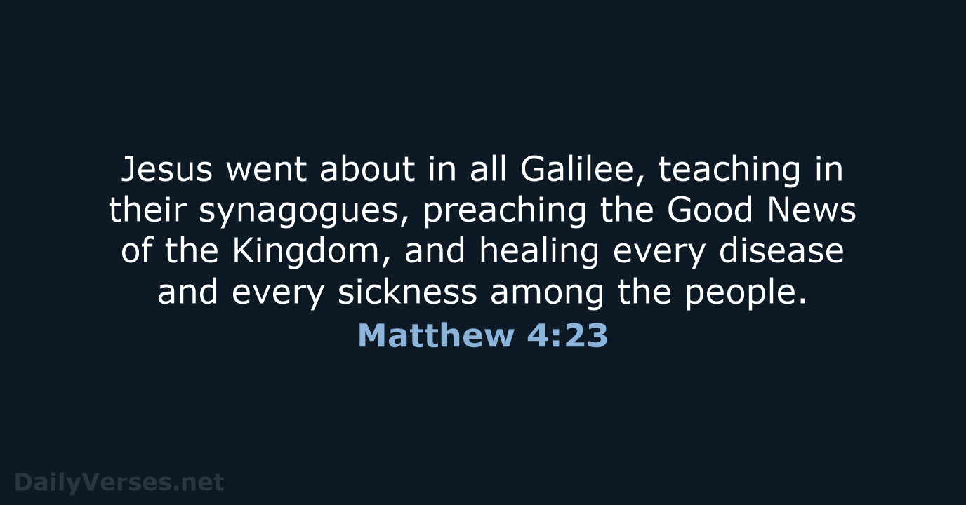 Matthew 4:23 - WEB