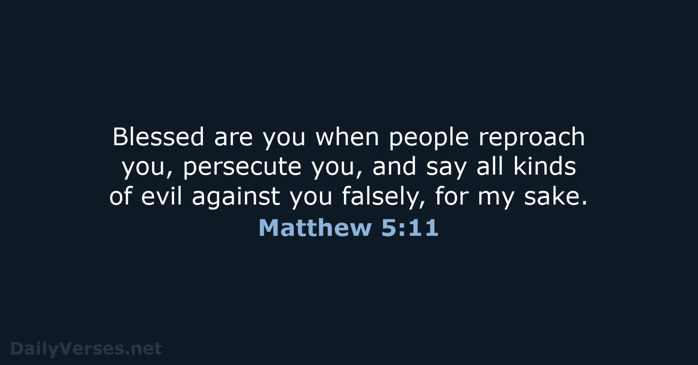 Matthew 5:11 - WEB