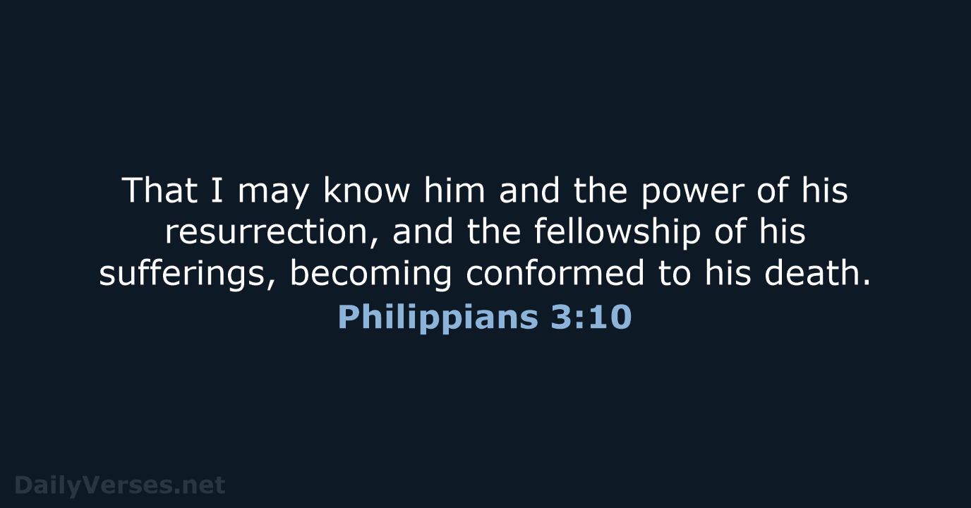 Philippians 3:10 - WEB