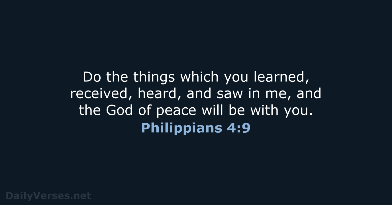 Philippians 4:9 - WEB