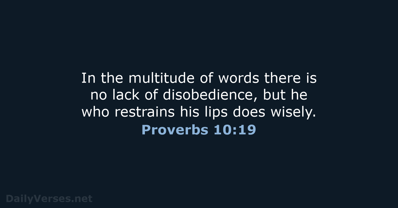 Proverbs 10:19 - WEB