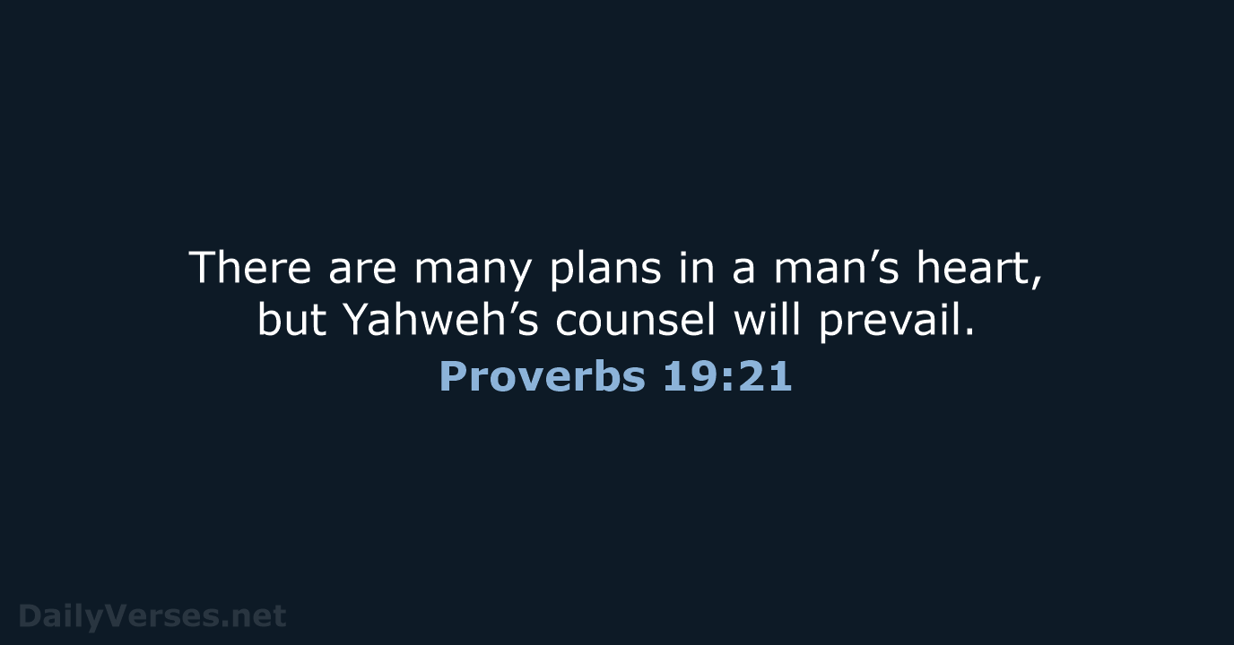 Proverbs 19:21 - WEB