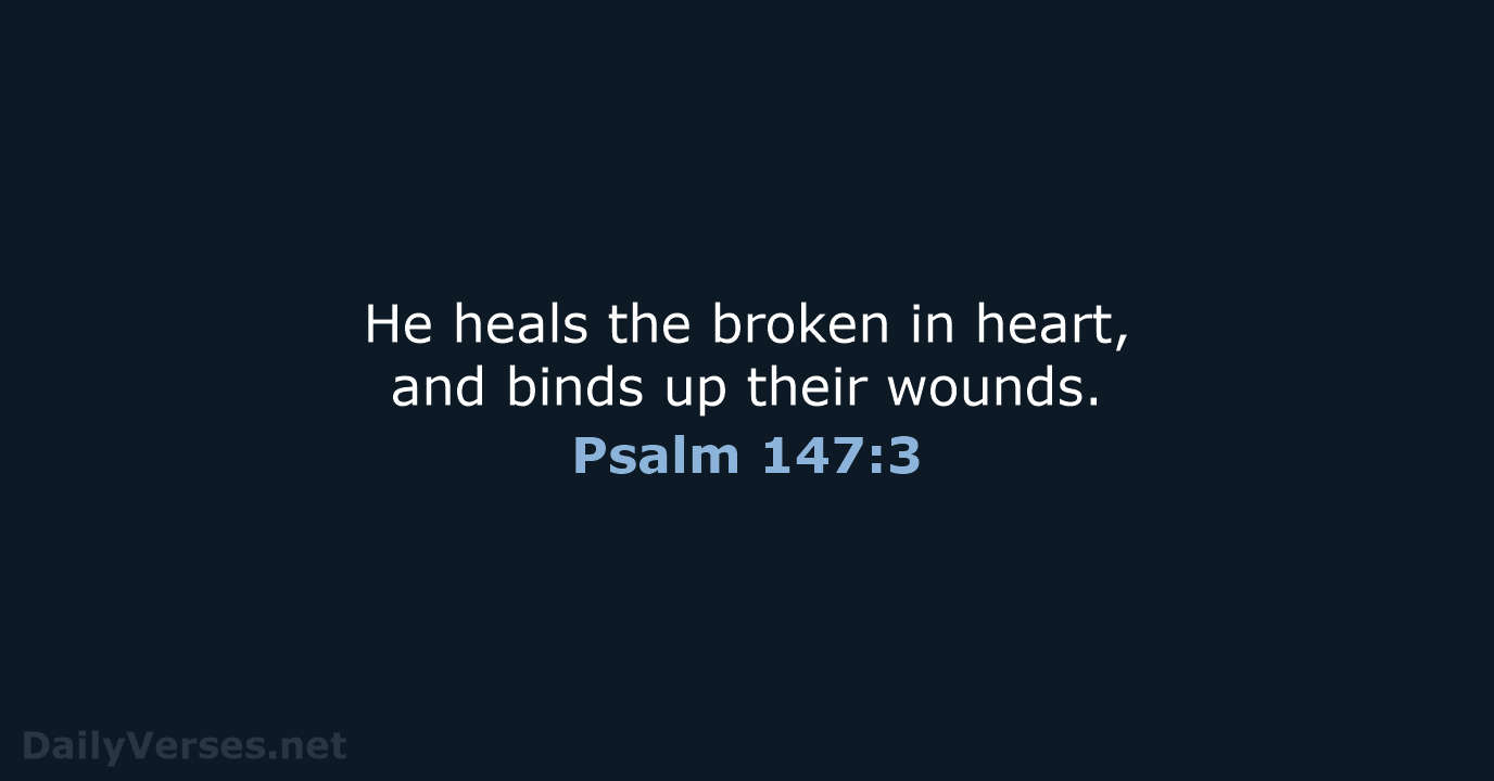 Psalm 147:3 - WEB