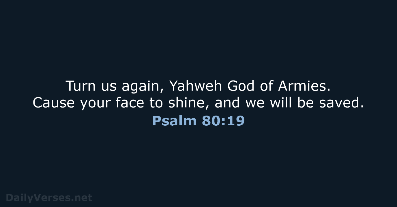Psalm 80:19 - WEB