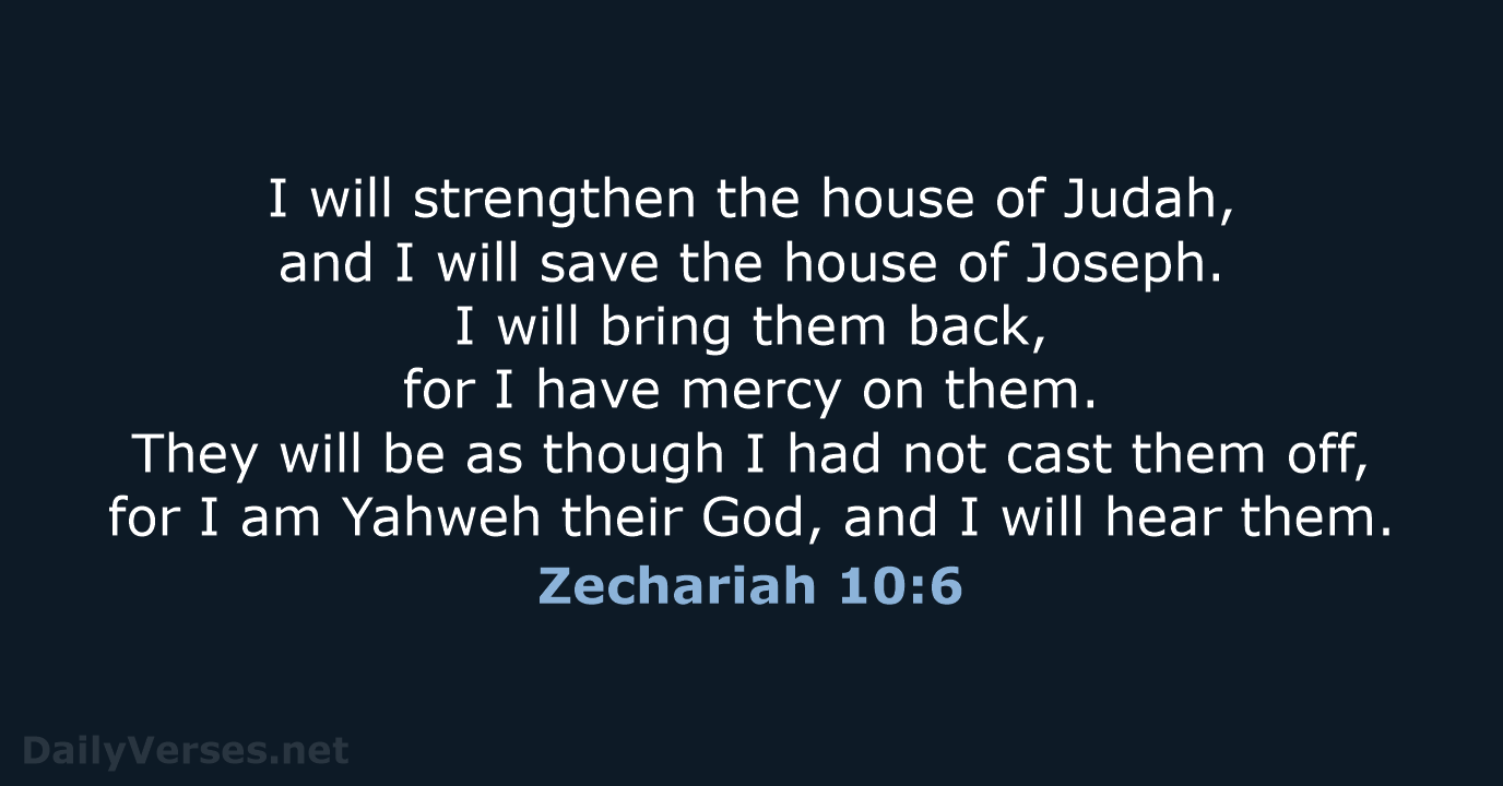 Zechariah 10:6 - WEB