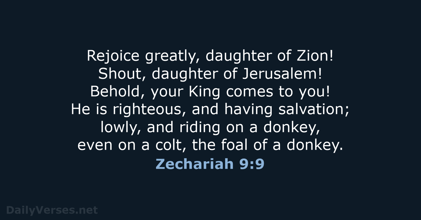 Zechariah 9:9 - WEB