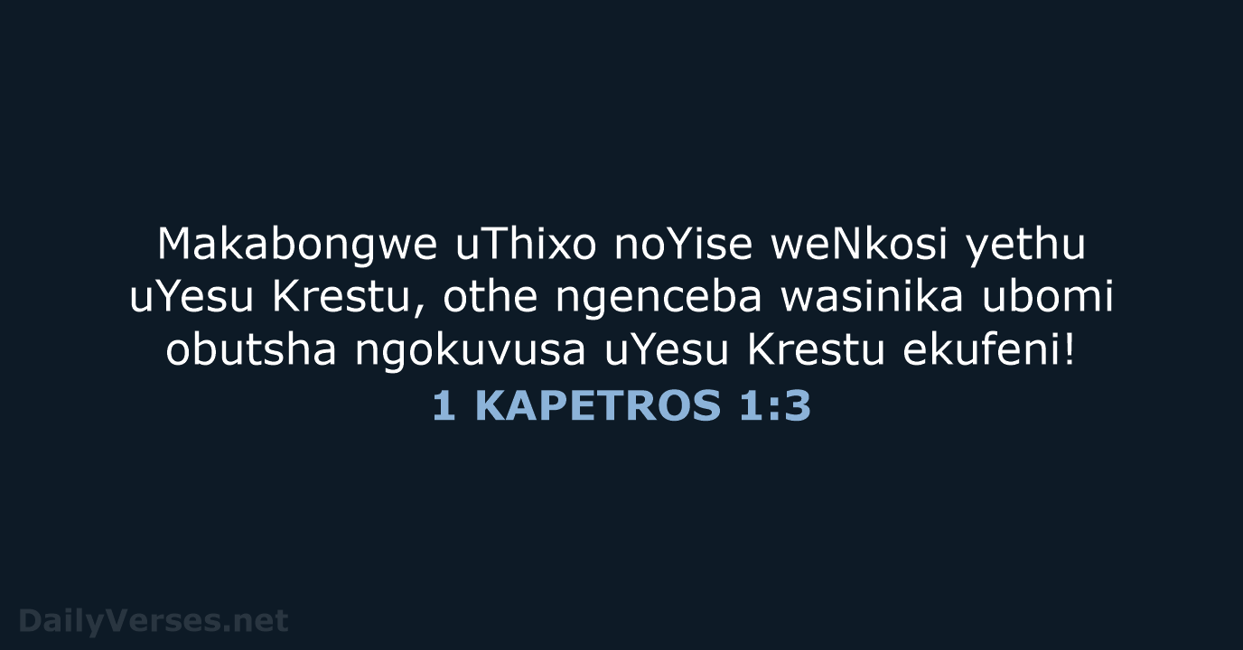 1 KAPETROS 1:3 - XHO96